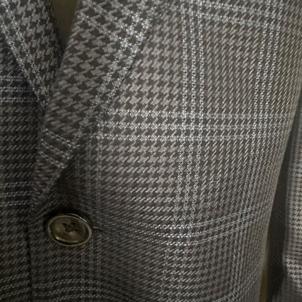 Canaletto Silk/Wool Plaid Blazer 44R Made in Italy Gently worn 55% silk/45% wool - Picture 2 of 4